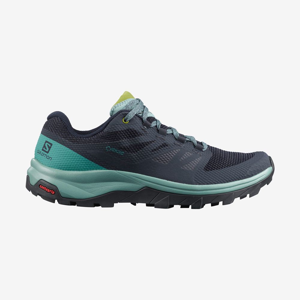 Salomon OUTLINE GORE-TEX Zapatillas Trekking Mujer - Oscuro - Colombia (63092-KEYU)